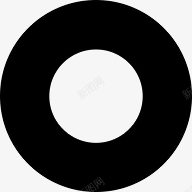 圆形按钮粗轮廓形状音乐和声音1图标图标