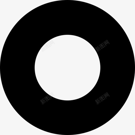 圆形按钮粗轮廓形状音乐和声音1图标svg_新图网 https://ixintu.com 圆形按钮粗轮廓 形状 音乐和声音1