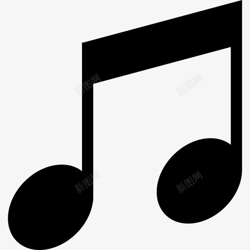 音乐双音符形状音乐和声音1图标svg_新图网 https://ixintu.com 音乐双音符形状 音乐和声音1