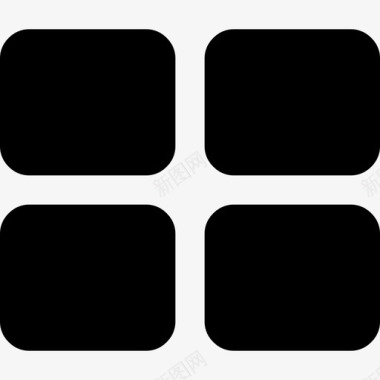 四个黑色方块字体很棒填充图标图标