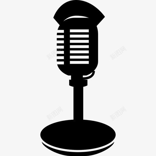 电容话筒带支架和唇形多媒体音乐和声音1图标svg_新图网 https://ixintu.com 多媒体 带支架和唇形 电容话筒 音乐和声音1