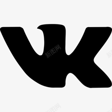 Vk社交网络标志字体真棒填充图标图标