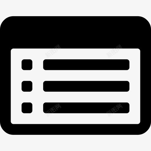 窗口列表字体很棒填充图标svg_新图网 https://ixintu.com 填充 字体很棒 窗口列表