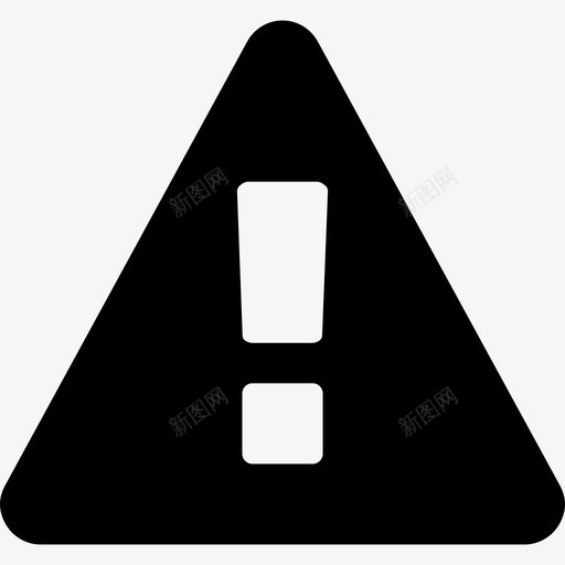 三角形背景上的警告标志字体真棒填充图标svg_新图网 https://ixintu.com 三角形背景上的警告标志 填充 字体真棒