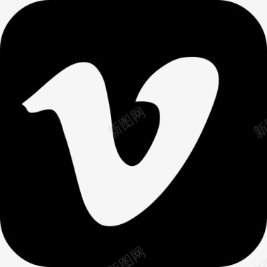 Vimeo Square徽标字体awesome填充图标图标