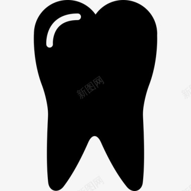 牙齿呈黑色医学图标图标
