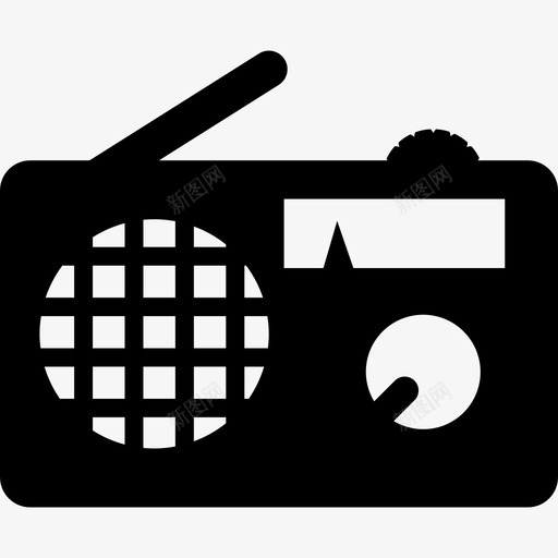 带天线技术音乐和声音的收音机发射器1图标svg_新图网 https://ixintu.com 带天线 技术 音乐和声音的收音机发射器1