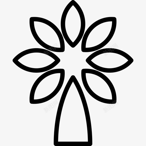 植物花的轮廓自然图标svg_新图网 https://ixintu.com 植物花的轮廓 自然