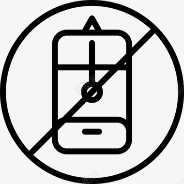 禁止信号标志博物馆图标图标