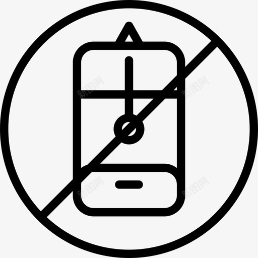 禁止信号标志博物馆图标svg_新图网 https://ixintu.com 博物馆 标志 禁止信号