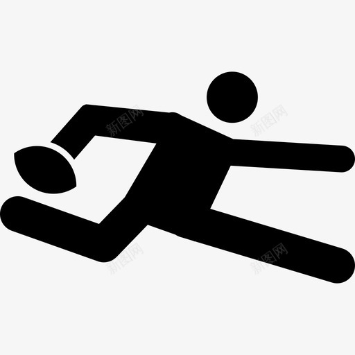 橄榄球运动员带球奔跑体育运动图标svg_新图网 https://ixintu.com 体育运动 橄榄球运动员带球奔跑