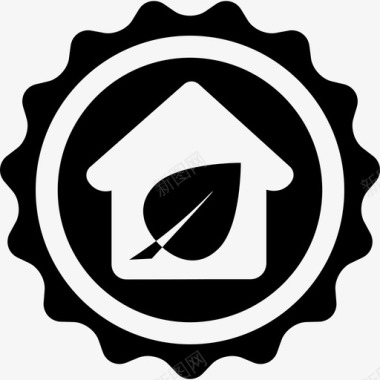 房屋徽章建筑生态图标图标