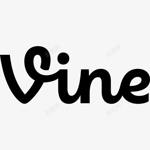 Vine文本类型徽标社交媒体图标svg_新图网 https://ixintu.com Vine文本类型徽标 社交媒体