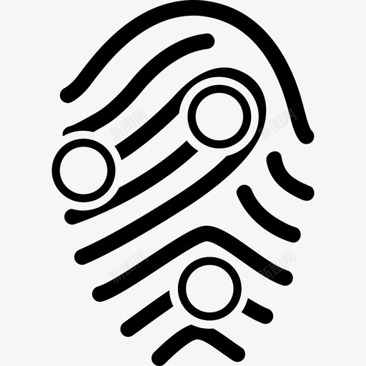 有圆形符号指纹的指纹轮廓图标svg_新图网 https://ixintu.com 指纹的指纹轮廓 有圆形 符号