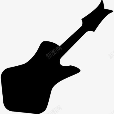 黑色吉他形状音乐音乐和声音1图标图标