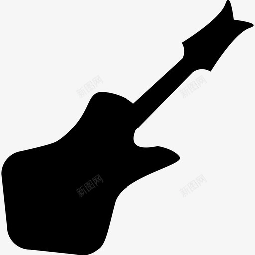 黑色吉他形状音乐音乐和声音1图标svg_新图网 https://ixintu.com 音乐 音乐和声音1 黑色吉他形状
