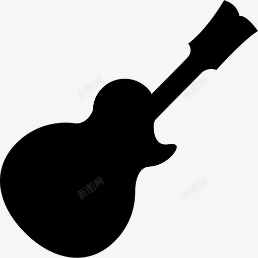 音乐吉他黑色剪影音乐与声音2图标svg_新图网 https://ixintu.com 音乐与声音2 音乐吉他黑色剪影