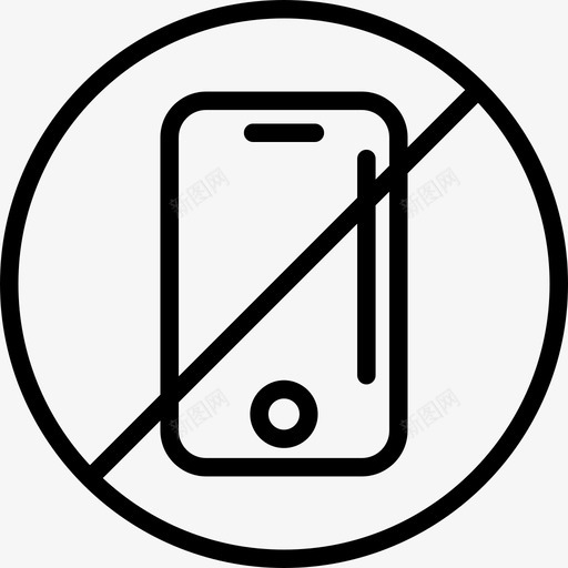 禁止使用手机标牌博物馆图标svg_新图网 https://ixintu.com 博物馆 标牌 禁止使用手机