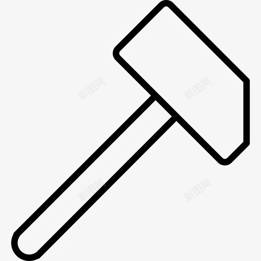 锤子外形大轮廓工具用具自己动手图标svg_新图网 https://ixintu.com 工具用具 自己动手 锤子外形大轮廓