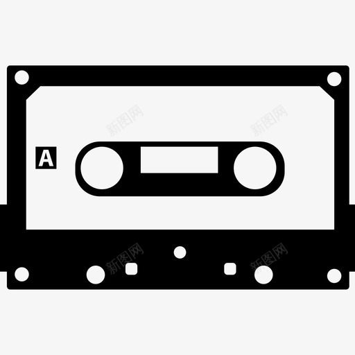 黑色边框盒式磁带多媒体音乐和声音1图标svg_新图网 https://ixintu.com 多媒体 音乐和声音1 黑色边框盒式磁带