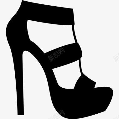 鞋带平台高跟鞋时尚女鞋图标图标