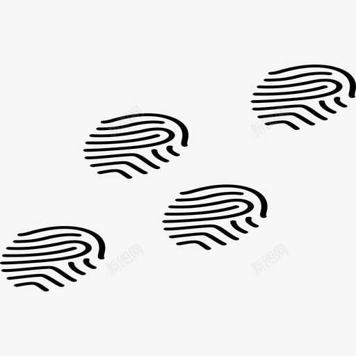 指纹轮廓标志图标svg_新图网 https://ixintu.com 指纹轮廓 标志