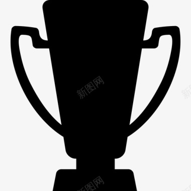 足球奖杯形状图标图标