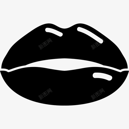 丰满的嘴唇有光泽时尚时尚的标志图标svg_新图网 https://ixintu.com 丰满的嘴唇有光泽 时尚 时尚的标志