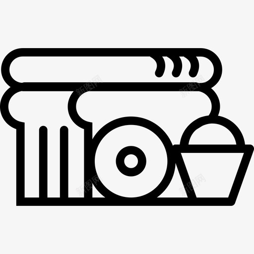 糕点和面包食物图标svg_新图网 https://ixintu.com 糕点和面包 食物