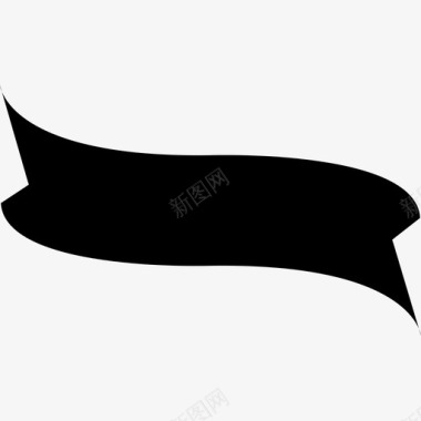 黑色丝带形状形状丝带图标图标