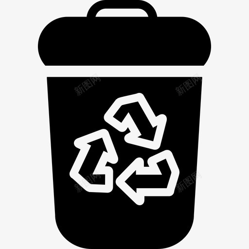 回收站工具和用具生态图标svg_新图网 https://ixintu.com 回收站 工具和用具 生态