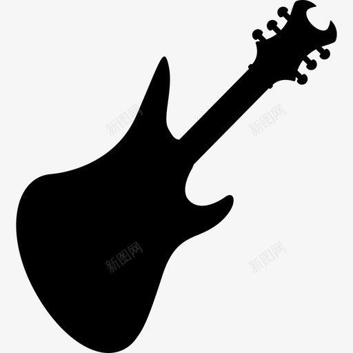 低音吉他黑剪影音乐音乐和声音2图标svg_新图网 https://ixintu.com 低音吉他黑剪影 音乐 音乐和声音2