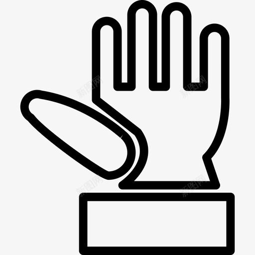 正确的手套轮廓工具和用具自己动手图标svg_新图网 https://ixintu.com 工具和用具 正确的手套轮廓 自己动手