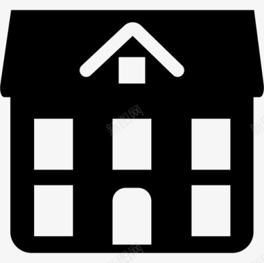 豪宅楼房温馨的家图标图标