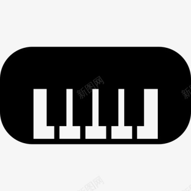 圆边钢琴音乐音乐和声音1图标图标