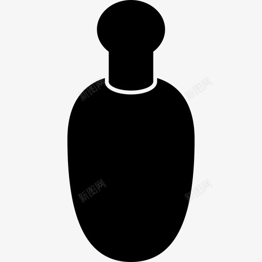 瓶子黑色和圆形的形状工具和器具时尚的图标svg_新图网 https://ixintu.com 工具和器具 时尚的图标 瓶子黑色和圆形的形状