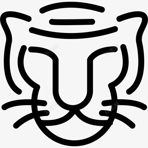 猫脸轮廓动物图标svg_新图网 https://ixintu.com 动物 猫脸轮廓