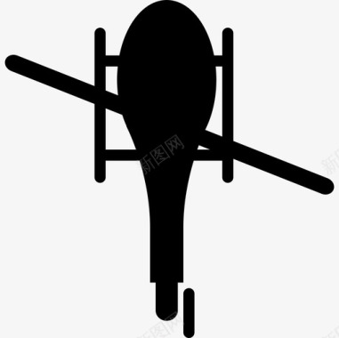 直升机俯视轮廓运输飞机图标图标