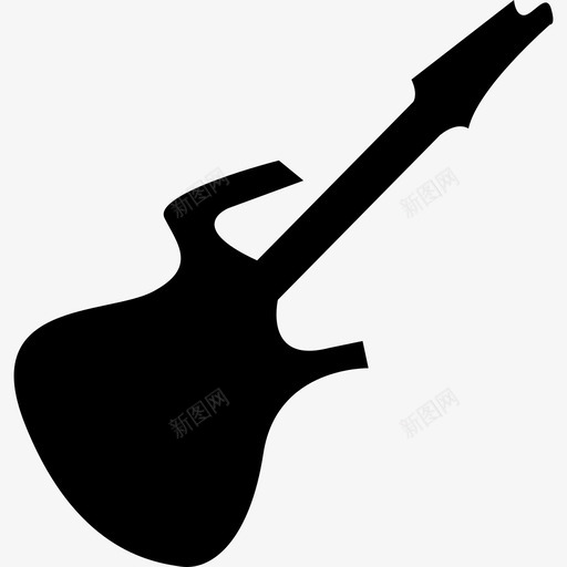 黑色吉他形状音乐音乐和声音2图标svg_新图网 https://ixintu.com 音乐 音乐和声音2 黑色吉他形状