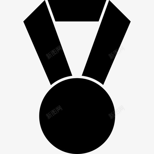 足球奖牌悬挂黑色丝带运动型图标svg_新图网 https://ixintu.com 足球奖牌悬挂黑色丝带 运动型