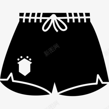 足球短裤带腰带运动型图标图标