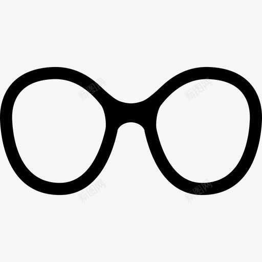 圆形的大形状眼镜工具和器具时尚的图标svg_新图网 https://ixintu.com 圆形的大形状眼镜 工具和器具 时尚的图标