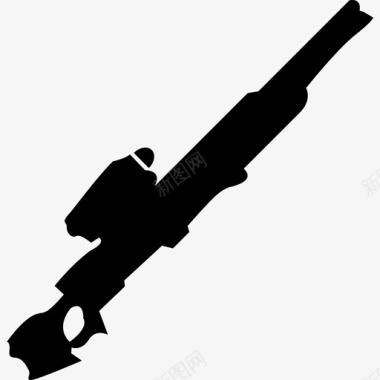 狙击手的轮廓武器警察图标图标
