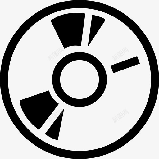 带有黑色细节音乐和声音的音乐光盘1图标svg_新图网 https://ixintu.com 带有黑色细节 音乐和声音的音乐光盘1