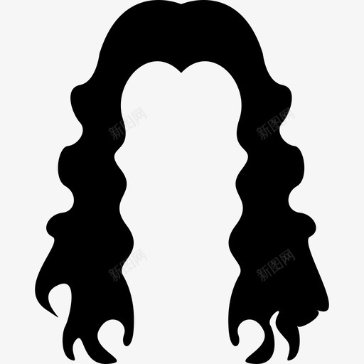女性深色长发造型时尚偶像图标svg_新图网 https://ixintu.com 女性深色长发 时尚偶像 造型