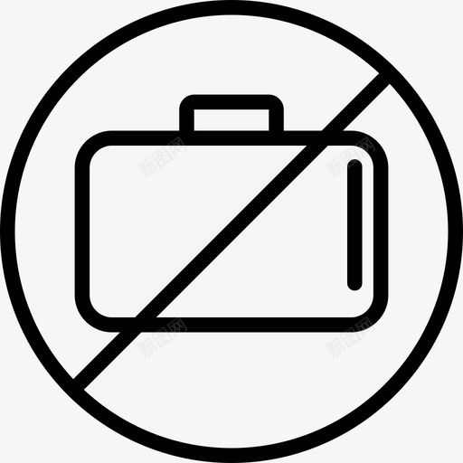 行李禁令信号旅行博物馆图标svg_新图网 https://ixintu.com 博物馆 旅行 行李禁令信号