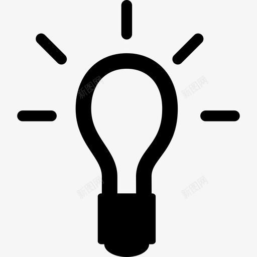灯泡工具和用具生态图标svg_新图网 https://ixintu.com 工具和用具 灯泡 生态