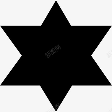 警徽星星的轮廓形状图标图标