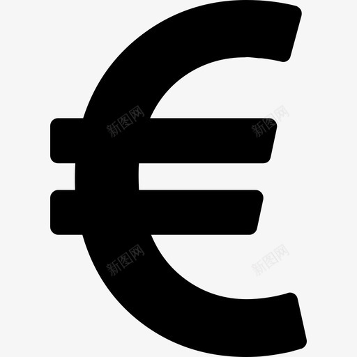 欧元货币符号字体很棒填充图标svg_新图网 https://ixintu.com 填充 字体很棒 欧元货币符号