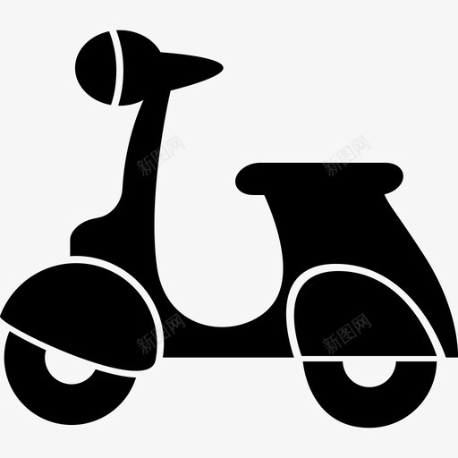 Vespa滑板车轮廓交通意大利图标svg_新图网 https://ixintu.com Vespa滑板车轮廓 交通 意大利